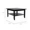 Tuhome Essential Coffee Table, One Shelf, Four Legs, Black MLW5602 - alternate 5